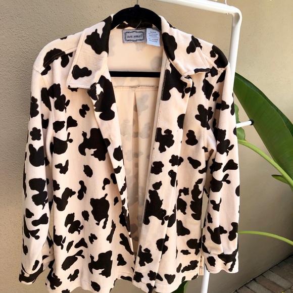 cow print blazer
